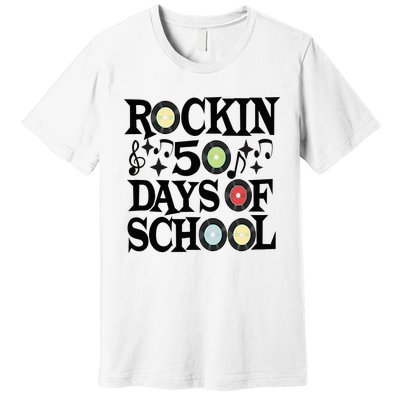 Rockin' 50th Day Celebration School Milestone Premium T-Shirt