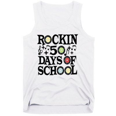 Rockin' 50th Day Celebration School Milestone Tank Top