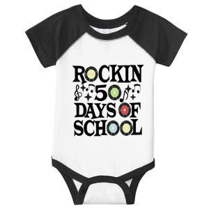 Rockin' 50th Day Celebration School Milestone Infant Baby Jersey Bodysuit