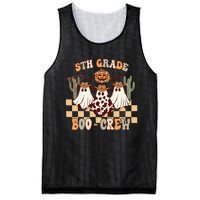 Retro 5th Grade Boo Crew Ghost Cowboy Hat Teacher Halloween Mesh Reversible Basketball Jersey Tank