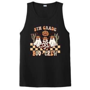 Retro 5th Grade Boo Crew Ghost Cowboy Hat Teacher Halloween PosiCharge Competitor Tank