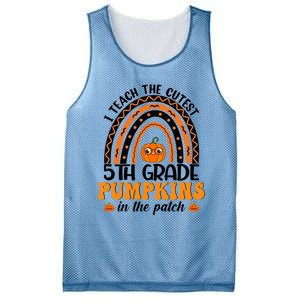 Rainbow 5Th Grade Teacher I Teach The Cutest Pumpkins Great Gift Mesh Reversible Basketball Jersey Tank