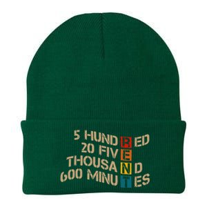 RENT 5 Hundred 20 Five Thousand 600 Minutes Quote Knit Cap Winter Beanie