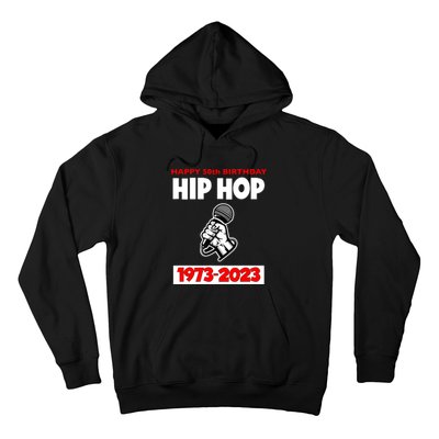 Retro 50 Years Hip Hop 50th Anniversary Mic Gift Hoodie