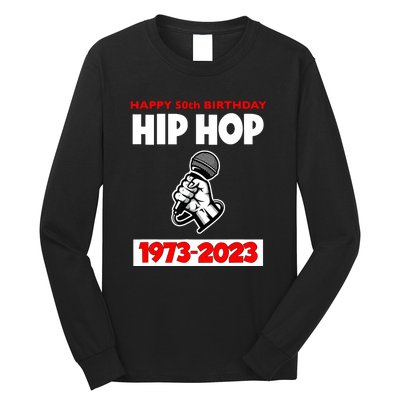 Retro 50 Years Hip Hop 50th Anniversary Mic Gift Long Sleeve Shirt