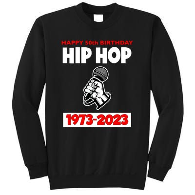 Retro 50 Years Hip Hop 50th Anniversary Mic Gift Sweatshirt