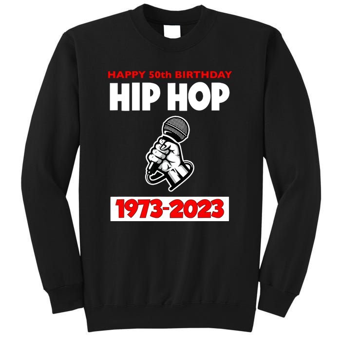 Retro 50 Years Hip Hop 50th Anniversary Mic Gift Sweatshirt