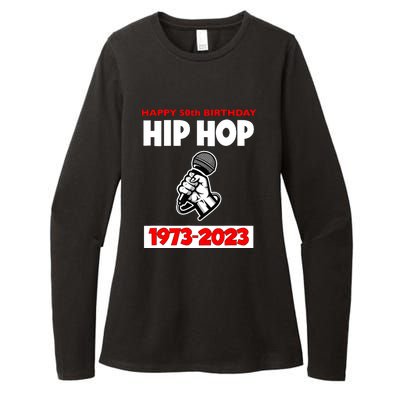 Retro 50 Years Hip Hop 50th Anniversary Mic Gift Womens CVC Long Sleeve Shirt