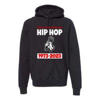 Retro 50 Years Hip Hop 50th Anniversary Mic Gift Premium Hoodie