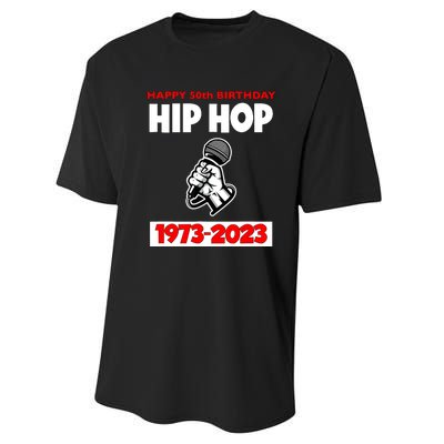 Retro 50 Years Hip Hop 50th Anniversary Mic Gift Performance Sprint T-Shirt