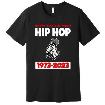 Retro 50 Years Hip Hop 50th Anniversary Mic Gift Premium T-Shirt