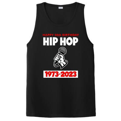 Retro 50 Years Hip Hop 50th Anniversary Mic Gift PosiCharge Competitor Tank