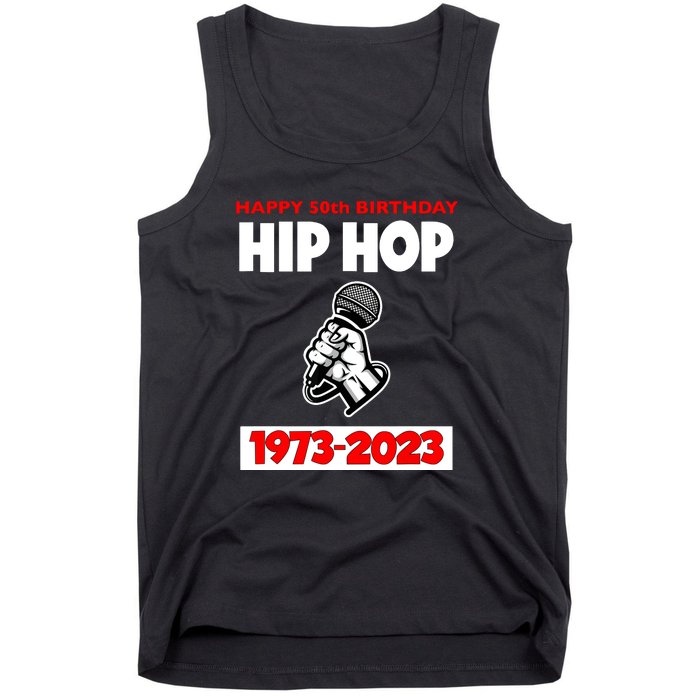 Retro 50 Years Hip Hop 50th Anniversary Mic Gift Tank Top