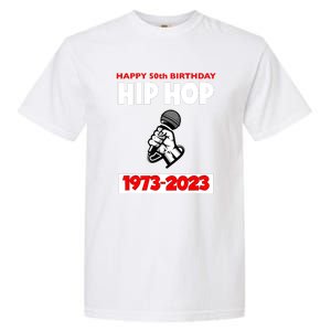 Retro 50 Years Hip Hop 50th Anniversary Mic Gift Garment-Dyed Heavyweight T-Shirt