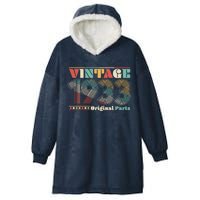 Retro 60s 70s Style Vintage 1933 Original Parts 90th Birthday Hooded Wearable Blanket