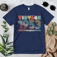 Retro 60s 70s Style Vintage 1953 Original Parts 70th Birthday Premium T-Shirt
