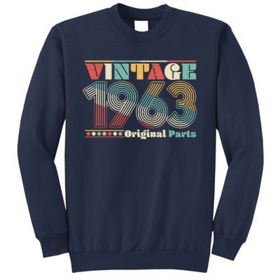 Retro 60s 70s Style Vintage 1963 Original Parts 60th Birthday Sweatshirt