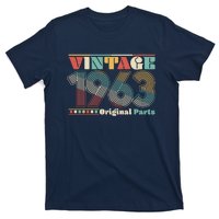 Retro 60s 70s Style Vintage 1963 Original Parts 60th Birthday T-Shirt