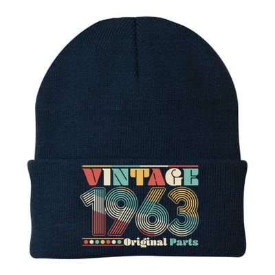 Retro 60s 70s Style Vintage 1963 Original Parts 60th Birthday Knit Cap Winter Beanie