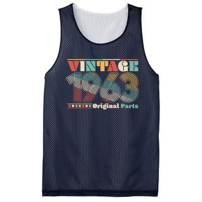 Retro 60s 70s Style Vintage 1963 Original Parts 60th Birthday Mesh Reversible Basketball Jersey Tank