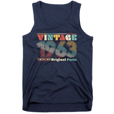 Retro 60s 70s Style Vintage 1963 Original Parts 60th Birthday Tank Top