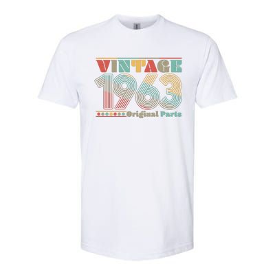 Retro 60s 70s Style Vintage 1963 Original Parts 60th Birthday Softstyle® CVC T-Shirt