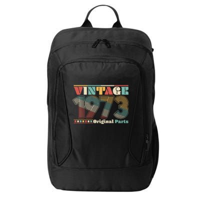 Retro 60s 70s Style Vintage 1973 Original Parts 50th Birthday City Backpack