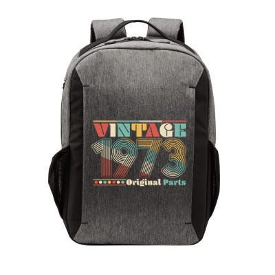 Retro 60s 70s Style Vintage 1973 Original Parts 50th Birthday Vector Backpack