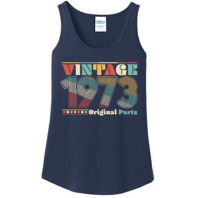 Retro 60s 70s Style Vintage 1973 Original Parts 50th Birthday Ladies Essential Tank