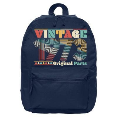 Retro 60s 70s Style Vintage 1973 Original Parts 50th Birthday 16 in Basic Backpack