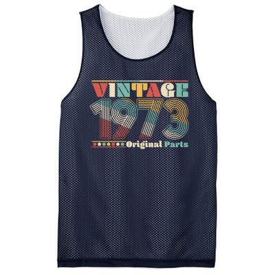 Retro 60s 70s Style Vintage 1973 Original Parts 50th Birthday Mesh Reversible Basketball Jersey Tank