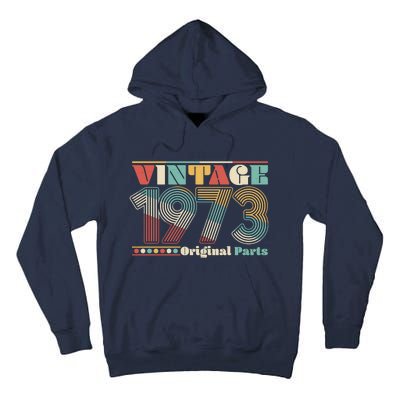 Retro 60s 70s Style Vintage 1973 Original Parts 50th Birthday Tall Hoodie