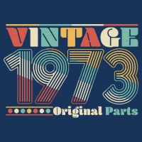 Retro 60s 70s Style Vintage 1973 Original Parts 50th Birthday Women's V-Neck T-Shirt
