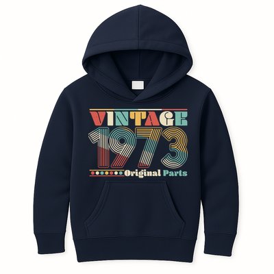 Retro 60s 70s Style Vintage 1973 Original Parts 50th Birthday Kids Hoodie