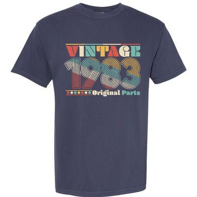 Retro 60s 70s Style Vintage 1983 Original Parts 40th Birthday Garment-Dyed Heavyweight T-Shirt