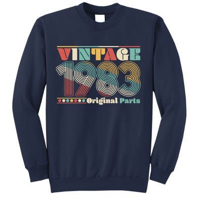 Retro 60s 70s Style Vintage 1983 Original Parts 40th Birthday Sweatshirt