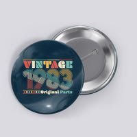 Retro 60s 70s Style Vintage 1983 Original Parts 40th Birthday Button