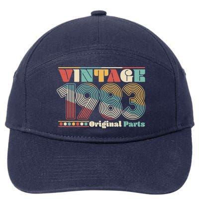 Retro 60s 70s Style Vintage 1983 Original Parts 40th Birthday 7-Panel Snapback Hat