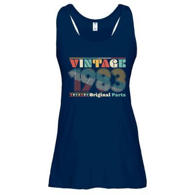 Retro 60s 70s Style Vintage 1983 Original Parts 40th Birthday Ladies Essential Flowy Tank