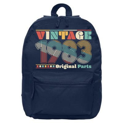 Retro 60s 70s Style Vintage 1983 Original Parts 40th Birthday 16 in Basic Backpack