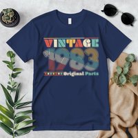 Retro 60s 70s Style Vintage 1983 Original Parts 40th Birthday Premium T-Shirt