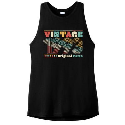 Retro 60s 70s Style Vintage 1993 Original Parts 30th Birthday Ladies PosiCharge Tri-Blend Wicking Tank