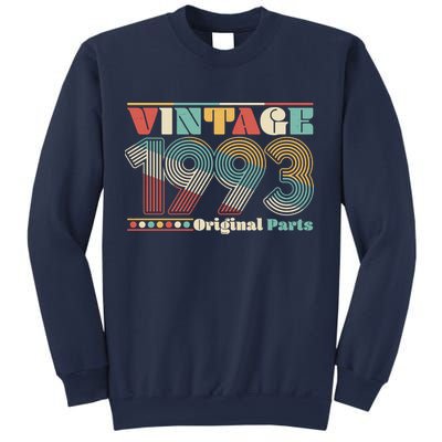 Retro 60s 70s Style Vintage 1993 Original Parts 30th Birthday Sweatshirt