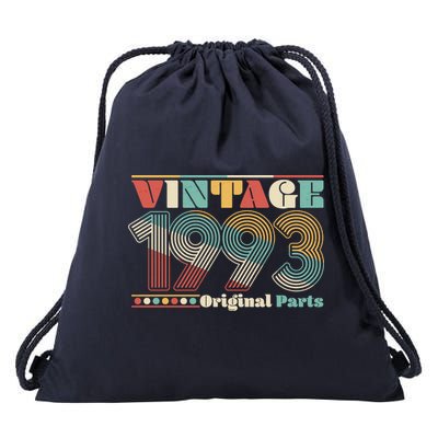 Retro 60s 70s Style Vintage 1993 Original Parts 30th Birthday Drawstring Bag