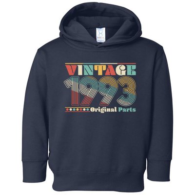 Retro 60s 70s Style Vintage 1993 Original Parts 30th Birthday Toddler Hoodie