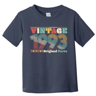 Retro 60s 70s Style Vintage 1993 Original Parts 30th Birthday Toddler T-Shirt