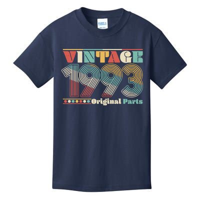 Retro 60s 70s Style Vintage 1993 Original Parts 30th Birthday Kids T-Shirt