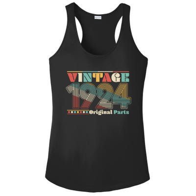 Retro 60s 70s Style Vintage 1924 Original Parts 100th Birthday Ladies PosiCharge Competitor Racerback Tank