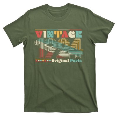 Retro 60s 70s Style Vintage 1924 Original Parts 100th Birthday T-Shirt