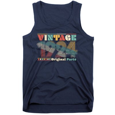 Retro 60s 70s Style Vintage 1924 Original Parts 100th Birthday Tank Top